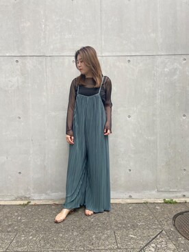 「prose verse（プロズヴェール）のアイテム（サロペット/オーバーオール）」を使った、ももぞうさん（レディース・154cm）の冬コーディネート