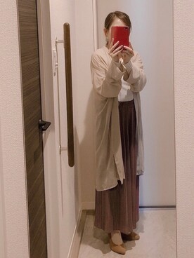 「RANDA（ランダ）のアイテム（パンプス、ベージュ系）」を使った、miyaさん（レディース・150cm）の春コーディネート