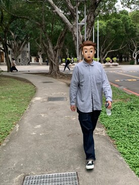 「niko and...（ニコアンド）のペインターデニムパンツ（デニムパンツ）」を使った、LTFさん（メンズ・176cm）の秋コーディネート