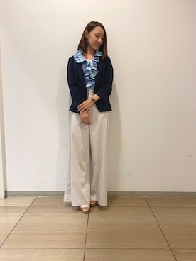 「NARACAMICIE（ナラカミーチェ）のアイテム（テーラードジャケット）」を使った、k ⑅◡̈*さん（レディース・155cm）の春コーディネート