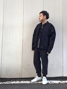 「アイテム（ブルゾン）」を使った、福岡史明さん（メンズ・162cm・30代）の冬コーディネート