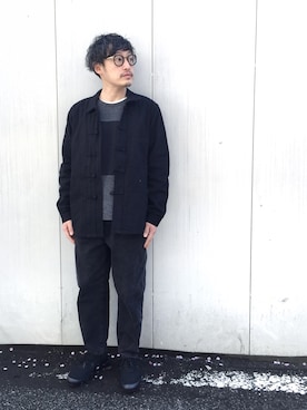 「アイテム（ブルゾン）」を使った、福岡史明さん（メンズ・162cm・30代）の春コーディネート
