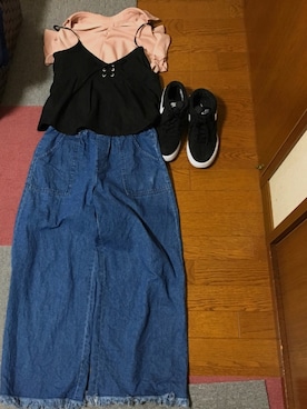 「ベロアキャミ」｜natsuki新垢→@ntk7wear さん（レディース・170cm）の夏コーディネート