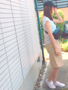 「one way（ワンウェイ）のアイテム（帽子）」を使った、natsuki新垢→@ntk7wear さん（レディース・170cm）の夏コーディネート