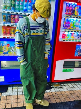 「Engineered Garments（エンジニアードガーメンツ）のアイテム（オールインワン・サロペット）」を使った、etopiさん（メンズ・170cm）の冬コーディネート