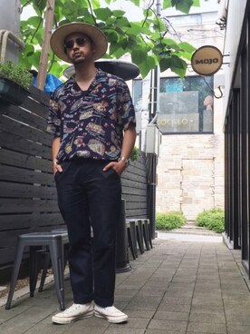 「schott（ショット）のSchott/ショット/URBAN CHINO PANTS/アーバン チノパンツ（チノパンツ）」を使った、yamazakiさん（メンズ・170cm）の夏コーディネート