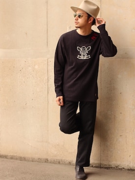「Schott（ショット）のSchott/ショット/TC WORK PANTS/ティーシー ワーク パンツ（チノパンツ）」を使った、yamazakiさん（メンズ・170cm）の秋コーディネート