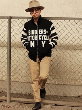 「schott（ショット）のSchott/ショット/URBAN CHINO PANTS/アーバン チノパンツ（チノパンツ）」を使った、yamazakiさん（メンズ・170cm）の秋コーディネート