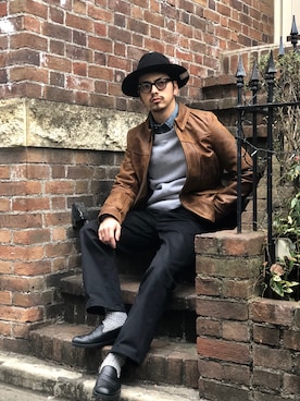 「schott（ショット）のSchott/ショット/URBAN CHINO PANTS/アーバン チノパンツ（チノパンツ）」を使った、yamazakiさん（メンズ・170cm）の冬コーディネート