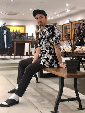 「schott（ショット）のアイテム（シューズ）」を使った、yamazakiさん（メンズ・170cm）の春コーディネート