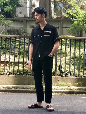 「schott（ショット）のアイテム（パンツ）」を使った、yamazakiさん（メンズ・170cm）の夏コーディネート