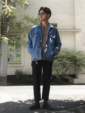 「schott（ショット）のアイテム（トップス）」を使った、yamazakiさん（メンズ・170cm）の秋コーディネート