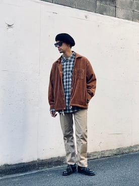 「schott（ショット）のSchott/ショット/LENOX/サングラス　日本製（サングラス）」を使った、yamazakiさん（メンズ・170cm）の秋コーディネート