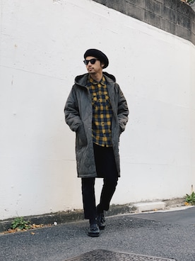 「schott（ショット）のSchott/ショット/LENOX/サングラス　日本製（サングラス）」を使った、yamazakiさん（メンズ・170cm）の冬コーディネート