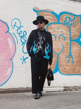 「schott（ショット）のアイテム（バッグ）」を使った、yamazakiさん（メンズ・170cm）の冬コーディネート