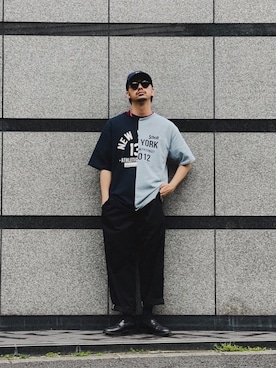 「schott（ショット）のアイテム（帽子）」を使った、yamazakiさん（メンズ・170cm）の春コーディネート