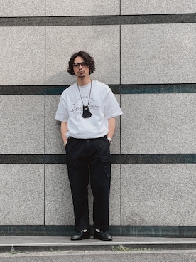 「schott（ショット）のアイテム（パンツ）」を使った、yamazakiさん（メンズ・170cm）の春コーディネート