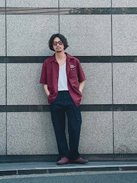 「Schott（ショット）のアイテム（カーゴパンツ）」を使った、yamazakiさん（メンズ・170cm）の夏コーディネート