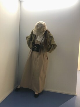 「flower」｜「アイテム（帽子）」を使った、sayaさん（レディース・160cm）の秋コーディネート