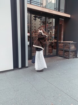 「SENSE OF PLACE by URBAN RESEAR」｜「アイテム（ブルゾン）」を使った、sayaさん（レディース・161cm）の冬コーディネート