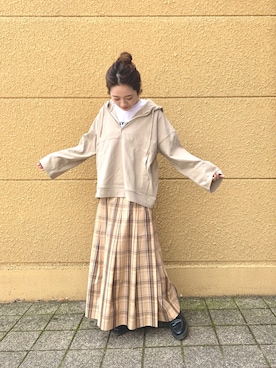 Scye(サイ)チェックフレアスカートを使った人気ファッション  