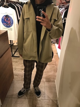 「ATON（エイトン）のアイテム」を使った、15388696さん（メンズ・173cm）の冬コーディネート