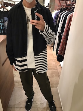 「MINEDENIM（マインデニム）のアイテム」を使った、15388696さん（メンズ・173cm）の春コーディネート