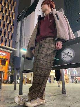「G.O.C（ジーオーシー）のアイテム（ブルゾン）」を使った、はる 【相互】さん（メンズ・176cm）の春コーディネート