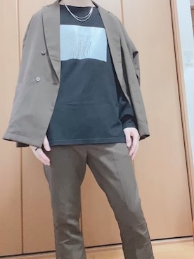 「ZIP FIVE（ジップファイブ）のアイテム（テーラードジャケット）」を使った、はる 【相互】さん（メンズ・176cm）の春コーディネート
