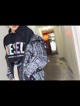 「diesel福岡」｜「アイテム（ジャケット/アウター）」を使った、こはまさん（レディース・156cm）の秋コーディネート