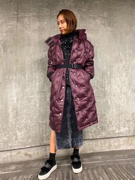 「DIESEL（ディーゼル）のアイテム（その他アウター）」を使った、こはまさん（レディース・156cm）の秋コーディネート