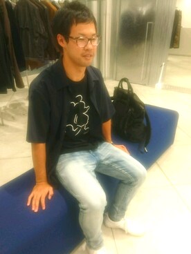 「soe（ソーイ）のアイテム（ジャケット/アウター、ブルー系）」を使った、ゆうきさん（メンズ・173cm）の秋コーディネート