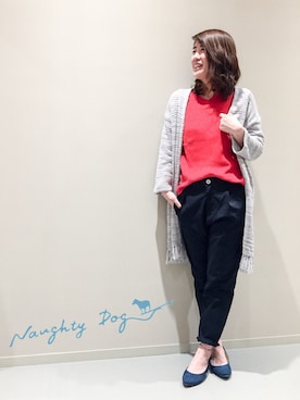 「新作」｜「アイテム（チノパンツ）」を使った、miki ayakaさん（レディース・171cm）の冬コーディネート