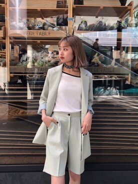 「アイテム（フォーマルスーツ/小物）」を使った、𝒌𝒂𝒆𝒅𝒆さん（レディース・160cm・20代）の春コーディネート