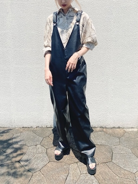 「Solace（ソレイス）のアイテム（オールインワン・サロペット）」を使った、𝒌𝒂𝒆𝒅𝒆さん（レディース・160cm）の春コーディネート
