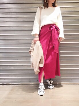 「Rick & Roy（リック アンド ロイ）のアイテム（バッグ）」を使った、hanaeさん（レディース・153cm）の春コーディネート