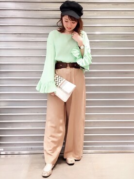 「Rick & Roy（リック アンド ロイ）のアイテム（バッグ）」を使った、hanaeさん（レディース・153cm）の春コーディネート