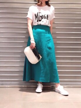 「Rick & Roy（リック アンド ロイ）のアイテム（バッグ）」を使った、hanaeさん（レディース・153cm）の夏コーディネート