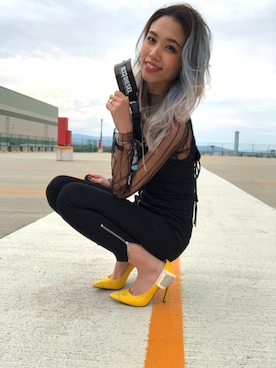 「DIESEL（ディーゼル）のアイテム（つなぎ/オールインワン）」を使った、natsuki otaさん（レディース・169cm）の春コーディネート