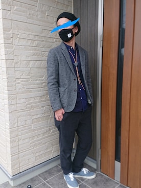 「GLOSTER（グロスター）のアイテム（ジャケット/アウター）」を使った、hillkawaさん（メンズ・177cm）の冬コーディネート