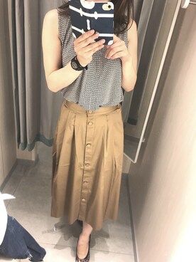 「H&M（エイチ・アンド・エム）のアイテム（タンクトップ）」を使った、ymdさん（レディース・163cm）の春コーディネート