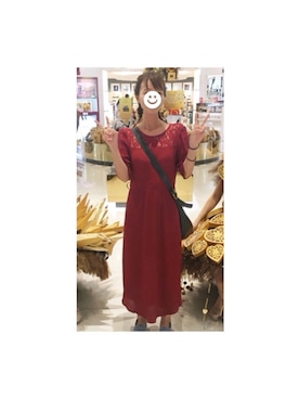 「お買い物」｜「アイテム（ワンピース/ドレス）」を使った、Ruri  Nakamuraさん（レディース・164cm）の春コーディネート