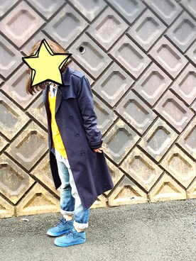「LUCA/LADY LUCK LUCA（ルカ/レディラックルカ）のアイテム（トレンチコート）」を使った、ひーさん（レディース・153cm）の冬コーディネート