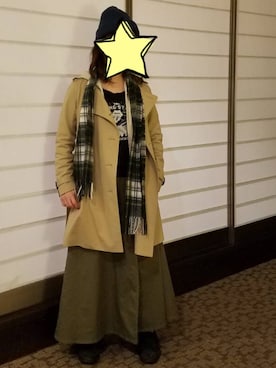「STUDIOUS（ステュディオス）のアイテム（トレンチコート）」を使った、ひーさん（レディース・153cm）の冬コーディネート
