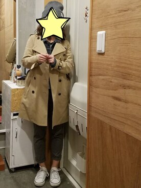 「YANUK（ヤヌーク）のアイテム（ジャケット/アウター）」を使った、ひーさん（レディース・153cm）の春コーディネート