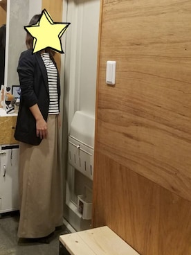 「ADAM ET ROPE'（アダムエロペ）のアイテム（テーラードジャケット、ブラック系）」を使った、ひーさん（レディース）の春コーディネート