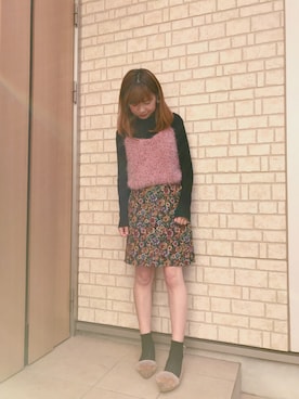 「フェザー」｜「アイテム（キャミソール）」を使った、AI♡さん（レディース・156cm）の秋コーディネート