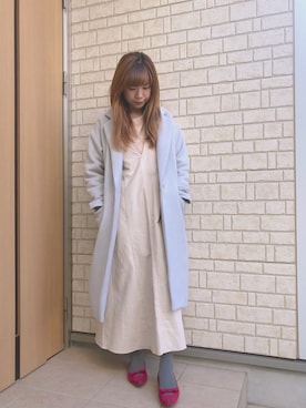 「FREE'S MART（フリーズマート）のアイテム（チェスターコート）」を使った、AI♡さん（レディース・156cm）の冬コーディネート