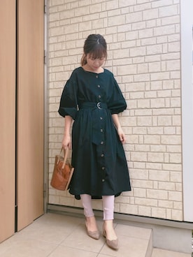 「レイヤードstyle」｜「アイテム（ハンドバッグ）」を使った、AI♡さん（レディース・156cm）の冬コーディネート