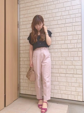 「ロングヘア」｜「アイテム（ハンドバッグ）」を使った、AI♡さん（レディース・156cm）の夏コーディネート